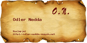 Odler Nedda névjegykártya